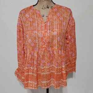 Anthropologie x RD & koko floral peplum boho blouse size small new!!!‎